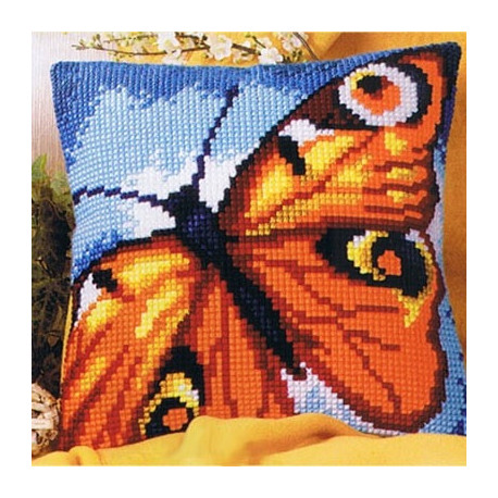 Набір для вишивки подушки Vervaco 1200/935 Помаранчева метелик