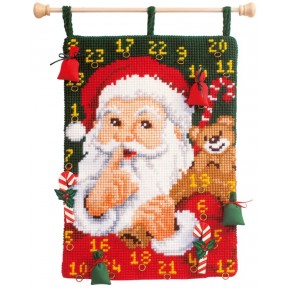 Дед Мороз Набор для вышивания крестом (календарь-панно) Vervaco PN-0145153