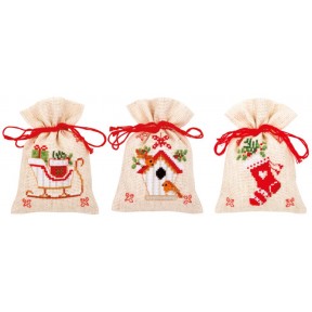 Рождественский мотив Набор для вышивания крестом (мешочки для саше) Vervaco PN-0172213