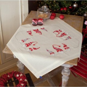 Рождественские гномы Набор для вышивания крестом (скатерть) Vervaco PN-0155211