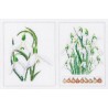 Набор для вышивки крестом Snowdrops Panel Linen Thea Gouverneur 446