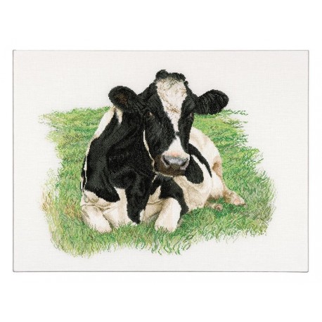 Набор для вышивки крестом Cow (front) Linen Thea Gouverneur 451