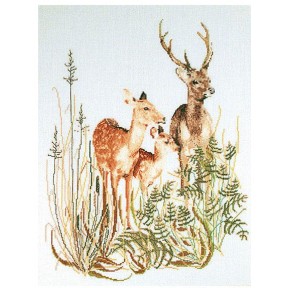 Набір для вишивання хрестиком Deer Family Linen Thea Gouverneur 938