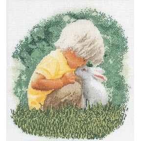 Набір для вишивання хрестиком Boy & Rabbit Linen Thea Gouverneur 1046