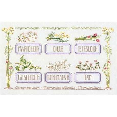 Набір для вишивання хрестиком Herb Sampler Linen Thea