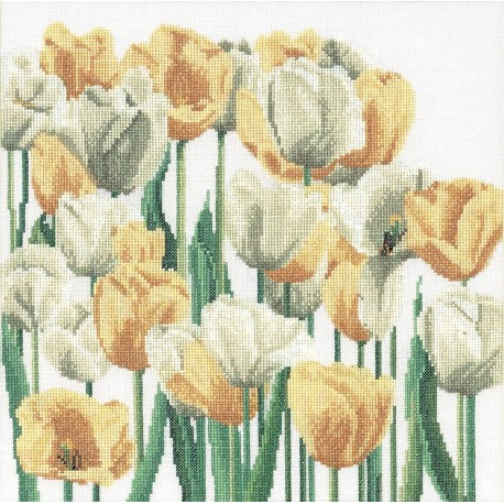 Набір для вишивання хрестиком Tulips Linen Thea Gouverneur 3065