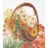 Набір для вишивання хрестиком Flower Basket Linen Thea