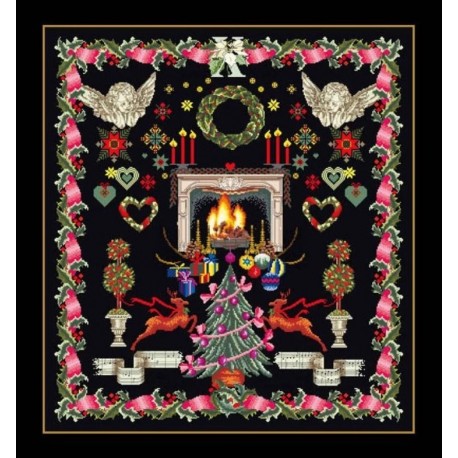 Набір для вишивання хрестиком Christmas Design Black Aida Thea