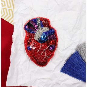 Сердцебиение Набор для вышивки бисером украшения на натуральном художественном холсте Абрис Арт AD-237