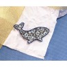 Синий кит Набор для вышивки бисером украшения на натуральном