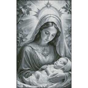 Марія з немовлям Електронна схема для вишивання хрестиком Р-0033