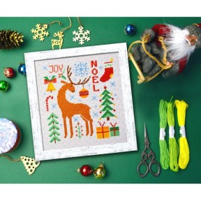 Рождественский олень Набор для вышивки крестом Повитруля Р8-012