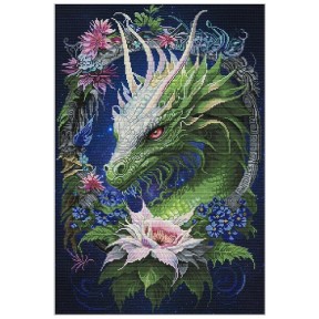 Цветочный дракон Набор для вышивания крестом Нова Слобода СР3404