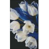 Семь белых тюльпанов Электронная схема для вышивания крестиком ТМ Инна Холодная КВ-0066ИХ