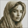 Портрет дівчини Електронна схема для вишивання хрестиком ТМ Інна Холодна Л-0048ИХ
