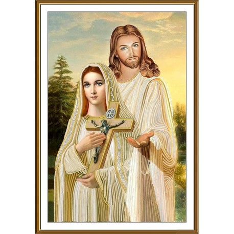 Ісус та Марія Набір для вишивання бісером Нова Слобода НК3322