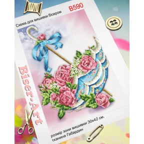 Зонтик с цветами Схема для вышивки бисером Biser-Art B590ба