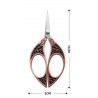 Ножиці для рукоділля Classic Design CD-135 бронза