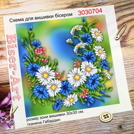 Польові квіти Схема для вишивки бісером Biser-Art 3030704ба