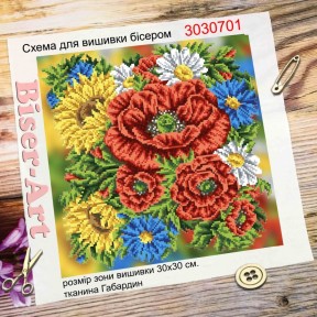 Букет цветов Схема для вышивки бисером Biser-Art 3030701ба