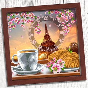 Часы. Французский завтрак Схема для вышивки бисером Biser-Art 3030025ба