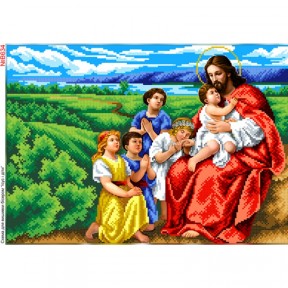 Иисус и дети Схема для вышивки бисером Biser-Art B634ба