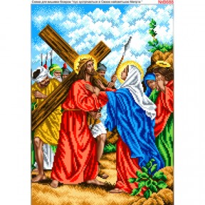 Иисус встречает свою мать Схема для вышивки бисером Biser-Art B688ба