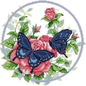 Любов до метеликів Набір для вишивання хрестиком з друкованою  схемою на тканині Joy Sunday H100JS