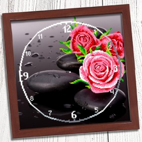 Часы. Роза Схема для вышивки бисером Biser-Art 3030011ба