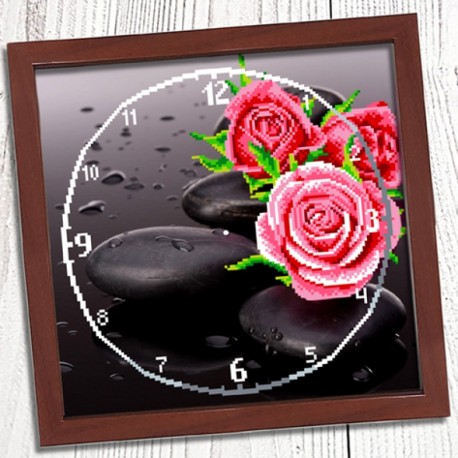 Годинник. Троянда Схема для вишивки бісером Biser-Art 3030011ба