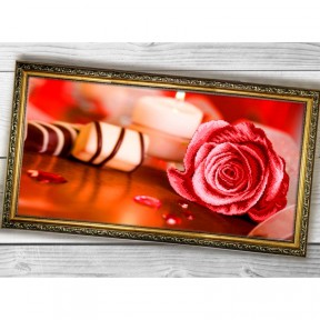 Розовая роза Схема для вышивки бисером Biser-Art 011ба