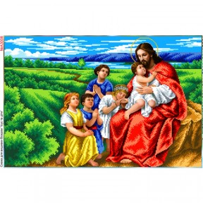 Иисус и дети Схема для вышивки бисером Biser-Art A3008ба