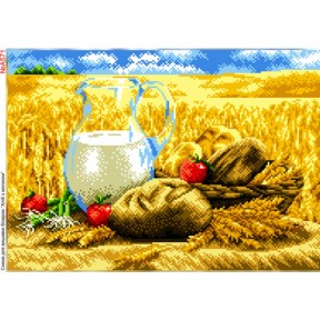 Хлеб с молоком Схема для вышивки бисером Biser-Art A571ба