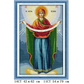 Покрова Пресвятої Богородиці Набір для вишивання хрестиком з друкованою  схемою на тканині Joy Sunday R291-3