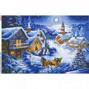 Рождественский пейзаж Схема для вышивки бисером Biser-Art 3027ба