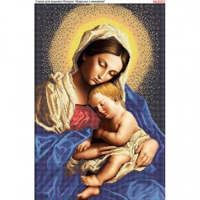 Мадонна с младенцем Схема для вышивки бисером Biser-Art 3002ба