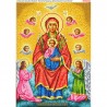Ікона Богородиці Дивногорська-Сицилійська Схема для вишивки бісером Biser-Art A631ба
