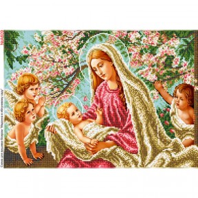 Мария в яблоневом саду Схема для вышивки бисером Biser-Art A609ба