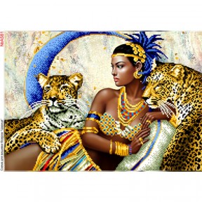 Царица с тиграми Схема для вышивки бисером Biser-Art A581ба