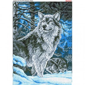 Волк Схема для вышивки бисером Biser-Art A531ба