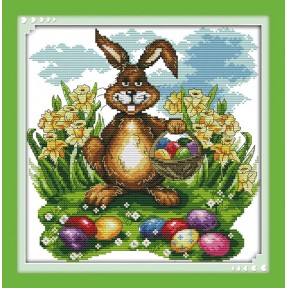 Кролик Набор для вышивания крестом с печатной схемой на ткани Joy Sunday K636