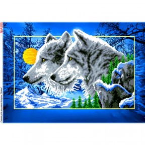 Пара волков Схема для вышивки бисером Biser-Art A505ба