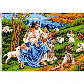 Иисус и дети Схема для вышивки бисером Biser-Art 692ба