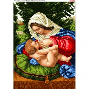 Мадонна с младенцем. Кормилица Схема для вышивки бисером Biser-Art 619ба