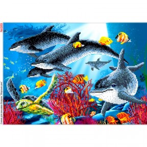 Дельфины Схема для вышивки бисером Biser-Art 589ба