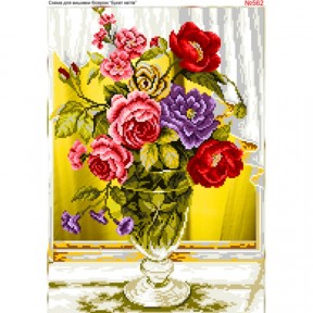 Квіти у вазі Схема для вишивки бісером Biser-Art 562ба