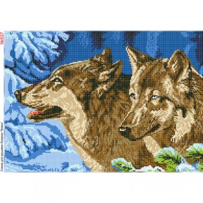 Волки Схема для вышивки бисером Biser-Art 537ба