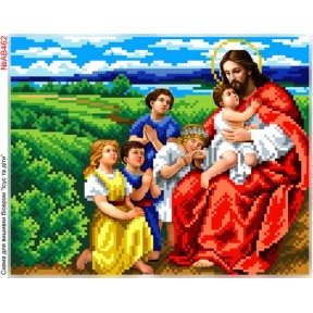Ісус та діти Схема для вишивки бісером Biser-Art AB462ба