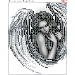Ангел в серых тонах Схема для вышивки бисером Biser-Art 267ба