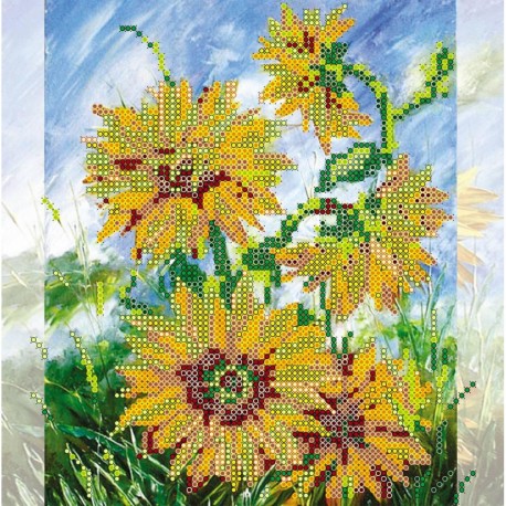 Схема для вишивання бісером Абріс Арт АС-089 Сонячні квіти